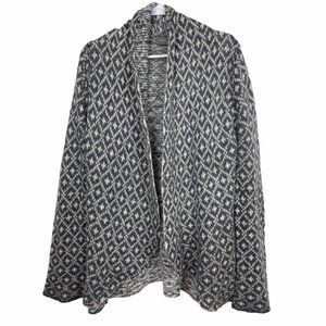 Wooden Ships Open Front Cardigan Diamond Pattern